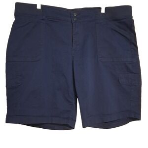 Lee 1889 Relaxed Fit Navy Blue Plus Size Womens Shorts Size  20W Cargo Shorts